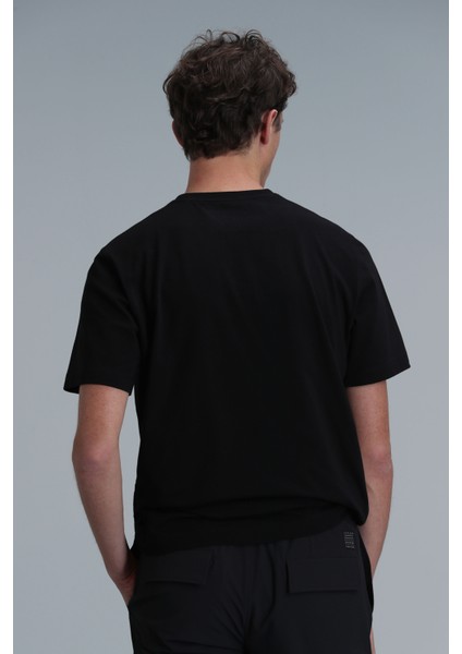 Adrıan Modern Grafik T- Shirt Siyah