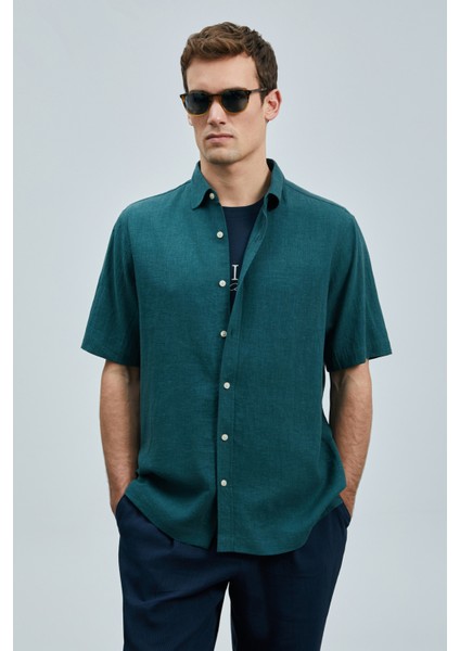 Bert Erkek Basic Gömlek Comfort Fit Lacivert