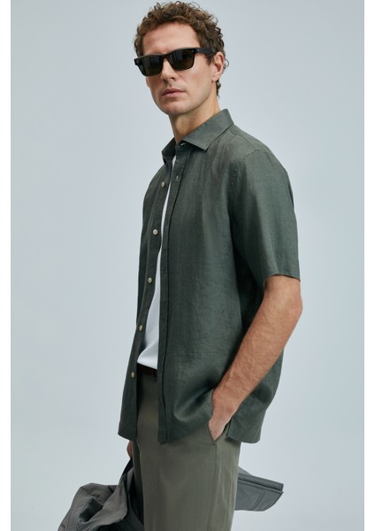 Bert Erkek Basic Gömlek Comfort Fit Lacivert