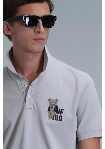 Crystal Smart Erkek Polo Tişört Gri