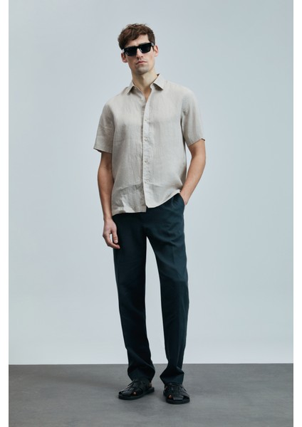 Bert Erkek Basic Gömlek Comfort Fit Lacivert