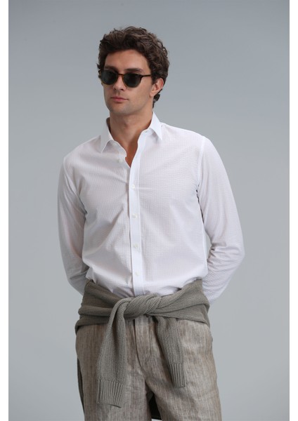 Lıne Erkek Basic Gömlek Comfort Fit Lacivert