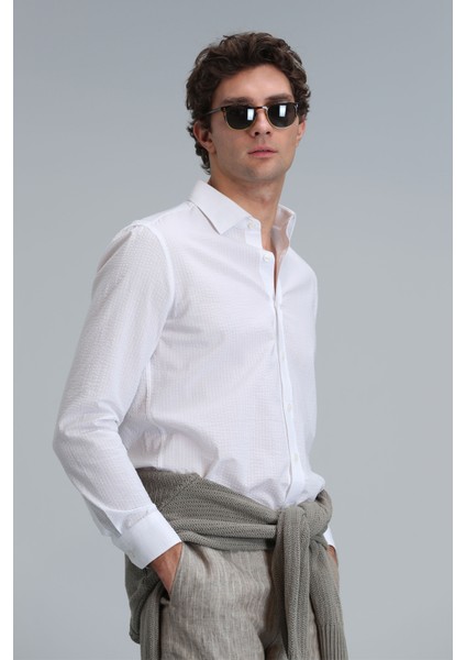 Lıne Erkek Basic Gömlek Comfort Fit Lacivert