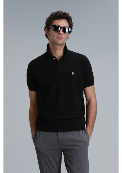 Laon Smart Erkek Polo Tişört Slim Fit Siyah