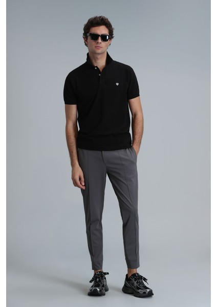 Laon Smart Erkek Polo Tişört Slim Fit Siyah