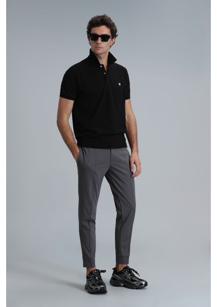 Laon Smart Erkek Polo Tişört Slim Fit Siyah