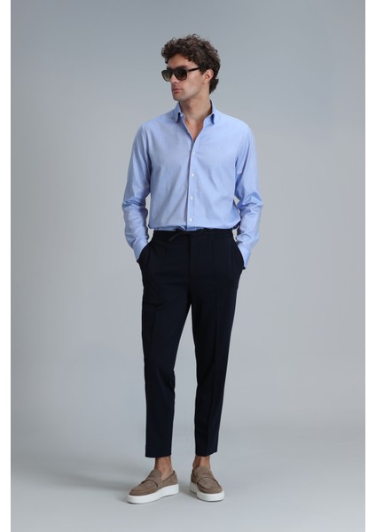Danıel Erkek Basic Gömlek Regular Fit Mavi
