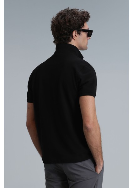 Laon Smart Erkek Polo Tişört Slim Fit Siyah
