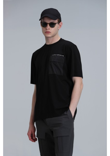 Lıam Modern Grafik T- Shirt Siyah
