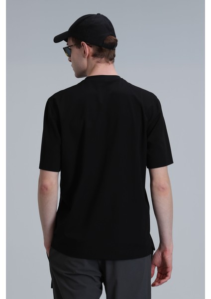 Lıam Modern Grafik T- Shirt Siyah