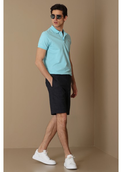 Laon Spor Polo Yaka Erkek Tişört Siyah