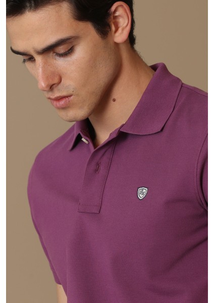 Laon Spor Polo Yaka Erkek Tişört Siyah