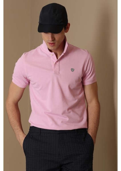 Laon Spor Polo Yaka Erkek Tişört Siyah
