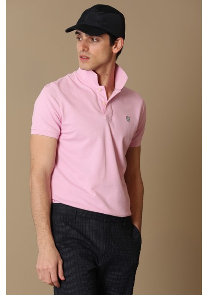 Laon Spor Polo Yaka Erkek Tişört Siyah