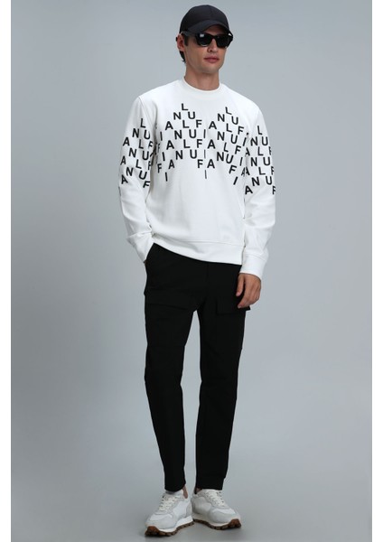 Rose Erkek Sweatshirt Kırık Beyaz