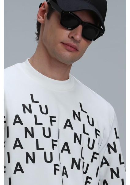 Rose Erkek Sweatshirt Kırık Beyaz