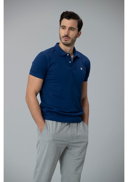 Laon Spor Polo Erkek Tişört Siyah