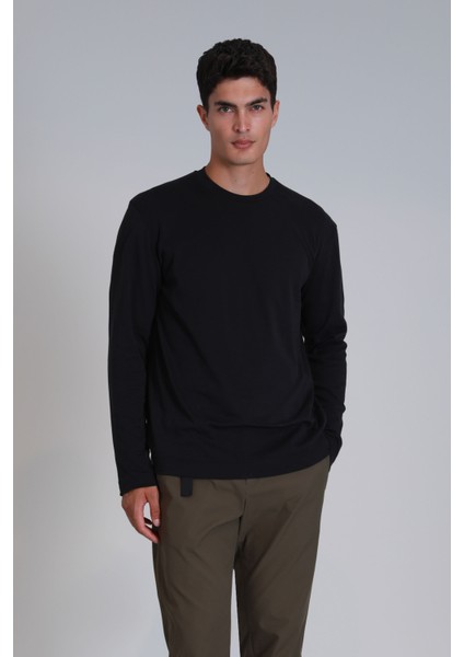 Patrıce Erkek Uzun Kol Tişört Siyah