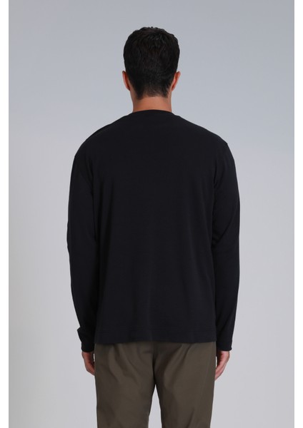 Patrıce Erkek Uzun Kol Tişört Siyah