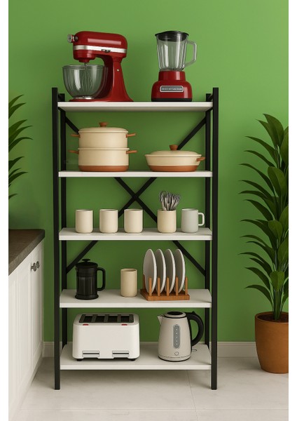 Shelfsmart 5 Raflı Mutfak Banyo Ofis Organizatorü - Beyaz fiyatları