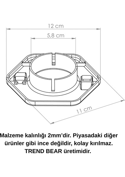 Klima Borusu Delik Kapatma Dekoratif Boru Kapağı - Altıgen Köşeli Şık Tasarım fırsatları