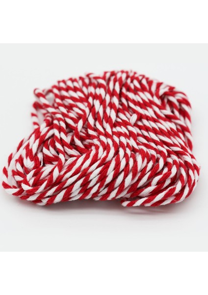 Marteniçka Paketleme Ipi 2mm 10MT Kırmızı Beyaz - 1 Adet fiyatları