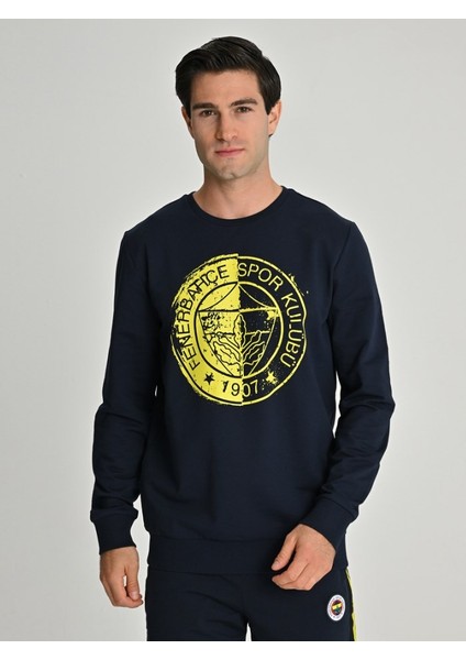 Tribün Lazer Baskılı Tek Renk Logolu Erkek Sweatshirt fiyatları