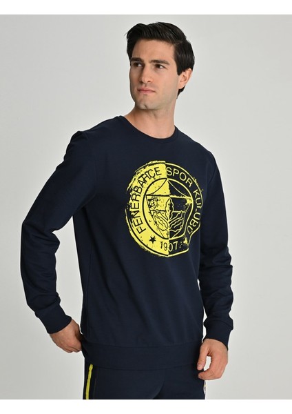 Tribün Lazer Baskılı Tek Renk Logolu Erkek Sweatshirt modelleri