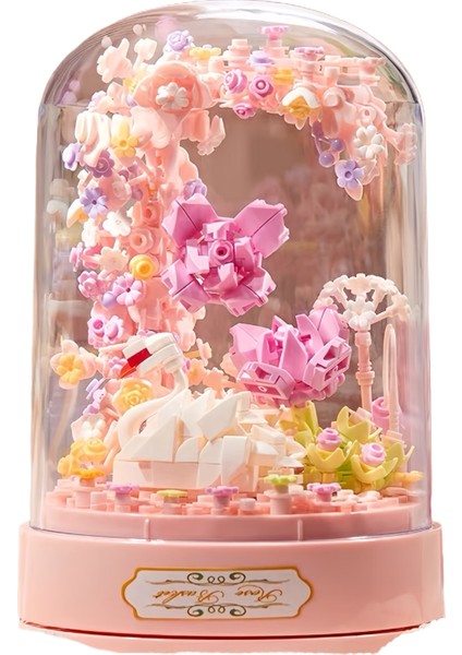 Mini Swan Ölümsüz Gül Müzik Kutusu (Yurt Dışından)