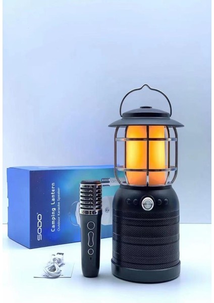 SD08 Siyah Mikrofonlu Bluetooth Hoparlör Nostalji Fener Speaker modelleri