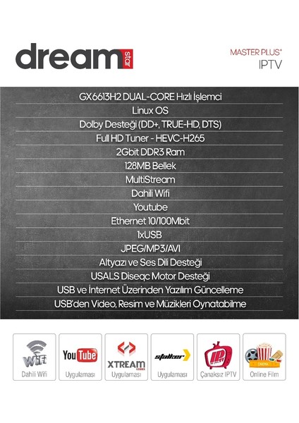 Yüksek Kaliteli Full Hd Uydu Alıcı Tv Kablosuz Wifi ve Iptv Özelliği Siyah modelleri