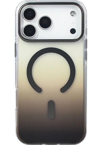 Apple iPhone 17 Pro Max Kılıf M-Safe Şarj Özellikli Transparan Renk Geçişli Redclick Toros Kapak