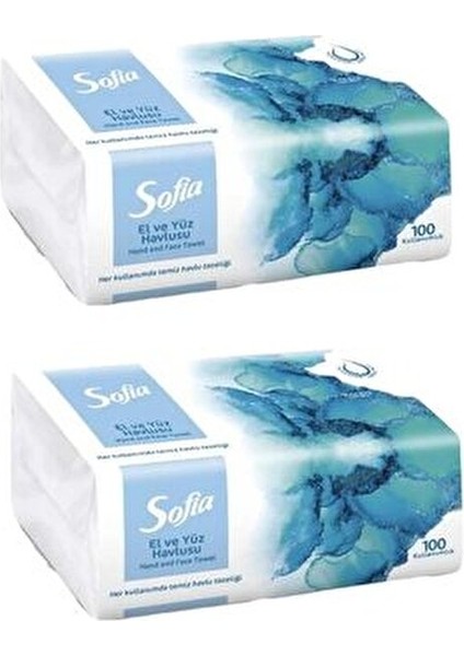 100'lü El ve Yüz Havlusu 2 Paket Yumuşak Doku ile Mükemmel Kurulama Sağlar