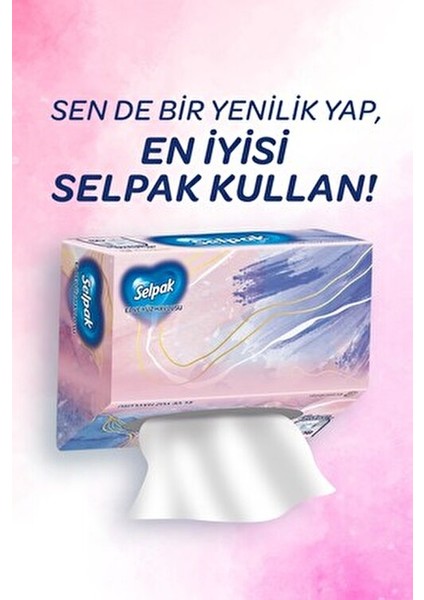 El ve Yüz Havlusu 4'lü Paket 320 Yaprak 3 Katlı Kokusuz ve Dermatolojik Olarak Test Edilmiş