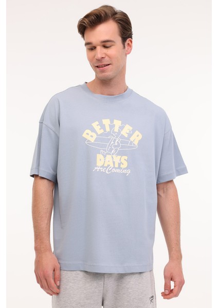 Better Days Tee Soluk Mavı Erkek Kısa Kol T-Shirt