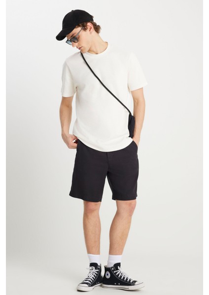 Beli Lastikli Chino Şo Siyah Erkek Şort