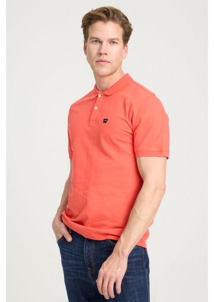 Erkek Regular Fit Polo Mercan Erkek Kısa Kol T-Shirt