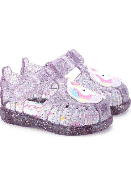 S10341 TOBBY UNICORNIO Gri Kız Çocuk Sandalet