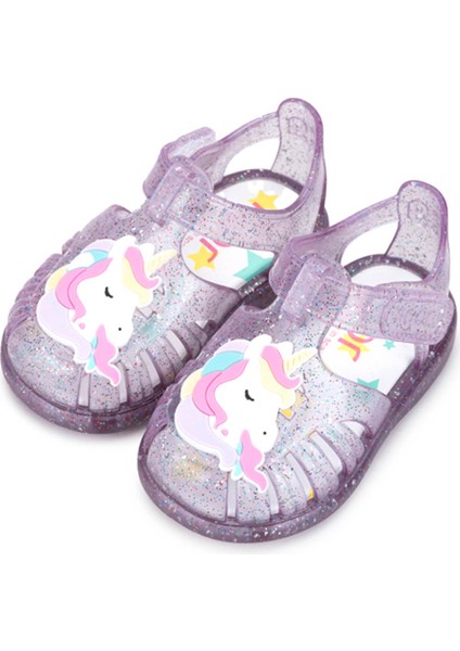 S10341 TOBBY UNICORNIO Gri Kız Çocuk Sandalet