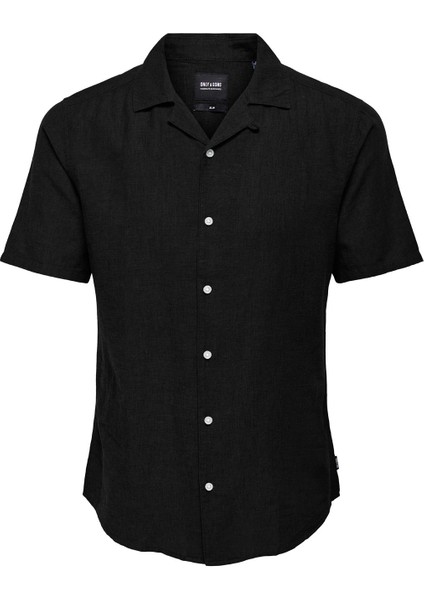 ONSCAIDEN LIFE SS SOLID R Siyah Erkek Gömlek
