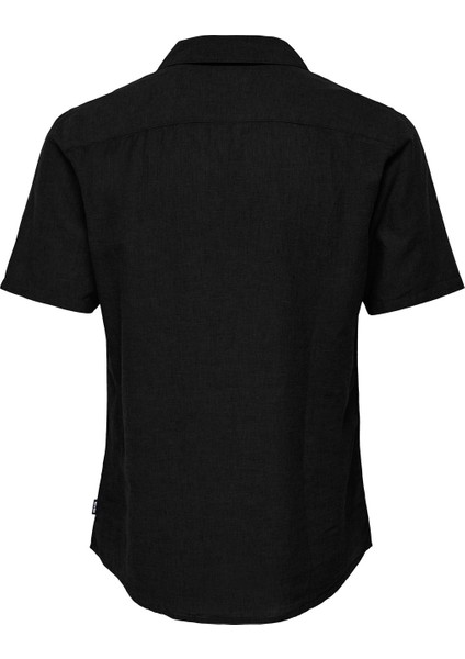 ONSCAIDEN LIFE SS SOLID R Siyah Erkek Gömlek