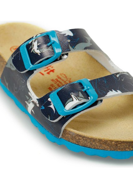 800111-8140-2 Mavi Erkek Çocuk Terlik