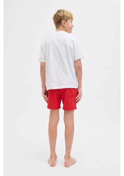 JPSTMAUI JJSWIM LOGO AKM Kırmızı Erkek Çocuk Şort