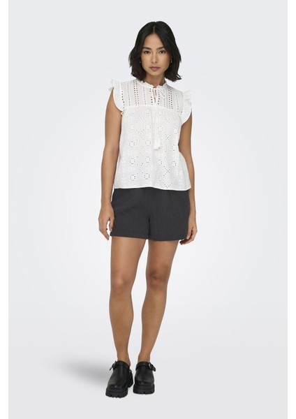 ONLTHYRA SHORTS NOOS WVN Gri Kadın Şort