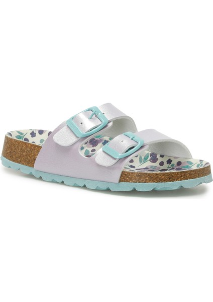 800111-8520-2 Mavi Kız Çocuk Terlik