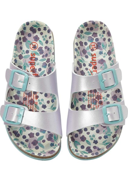 800111-8520-2 Mavi Kız Çocuk Terlik