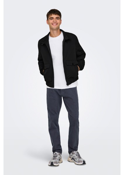 Only&sons Onsron Harrıngton Jacket Siyah Erkek Ceket