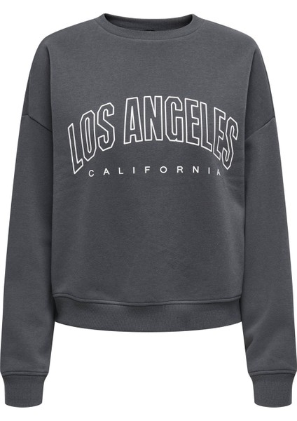 Onlsweat Lıfe L/s Crew O.sıze State Noos Antrasit