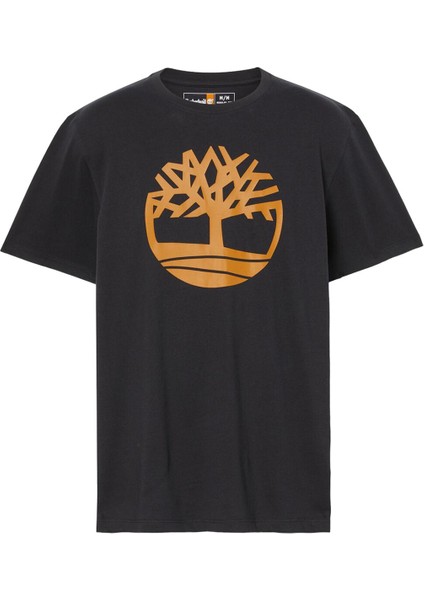 KENNEBEC RIVER Tree Logo Siyah Erkek Kısa Kol T-Shirt