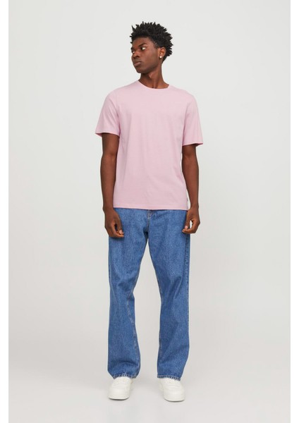 JJEORGANIC BASIC TEE SS Pembe Erkek Kısa Kol T-Shirt
